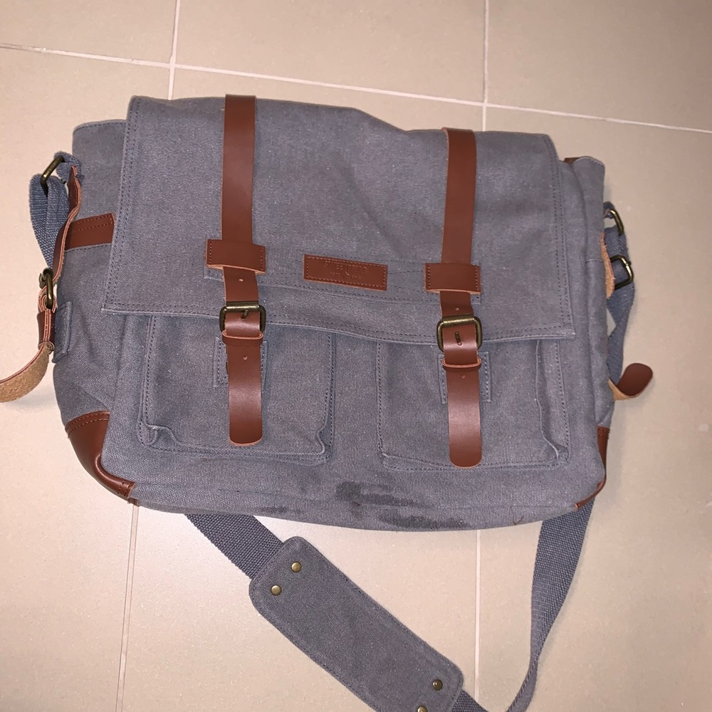 Sweet briar canvas laptop tote